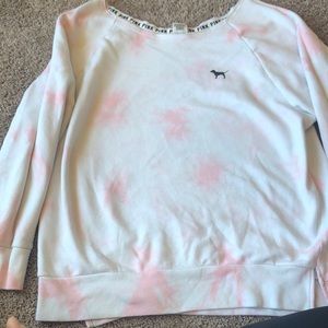 Victoria’s Secret pink tie-dye sweatshirt